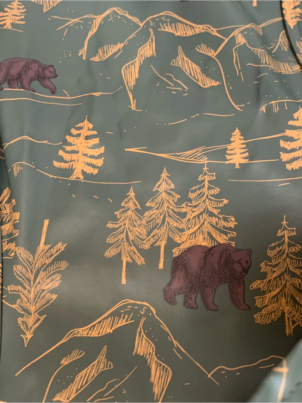 Mikk-line Forest Print Kids Rain Jacket - Green Danish Outdoors - Picture 5 of 15